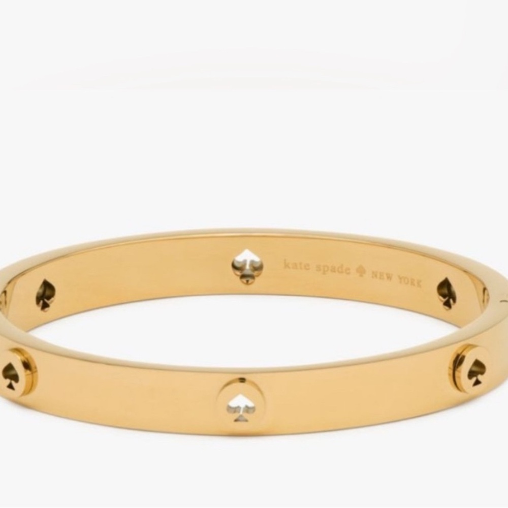 Kate Spade New York Gold Spot the Spade Hinged Bangle Bracelet